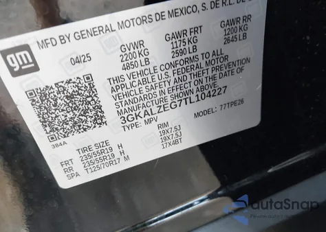 2026 GMC Terrain Awd Denali из США, поврежденный, VIN 3GKALZEG7TL104227